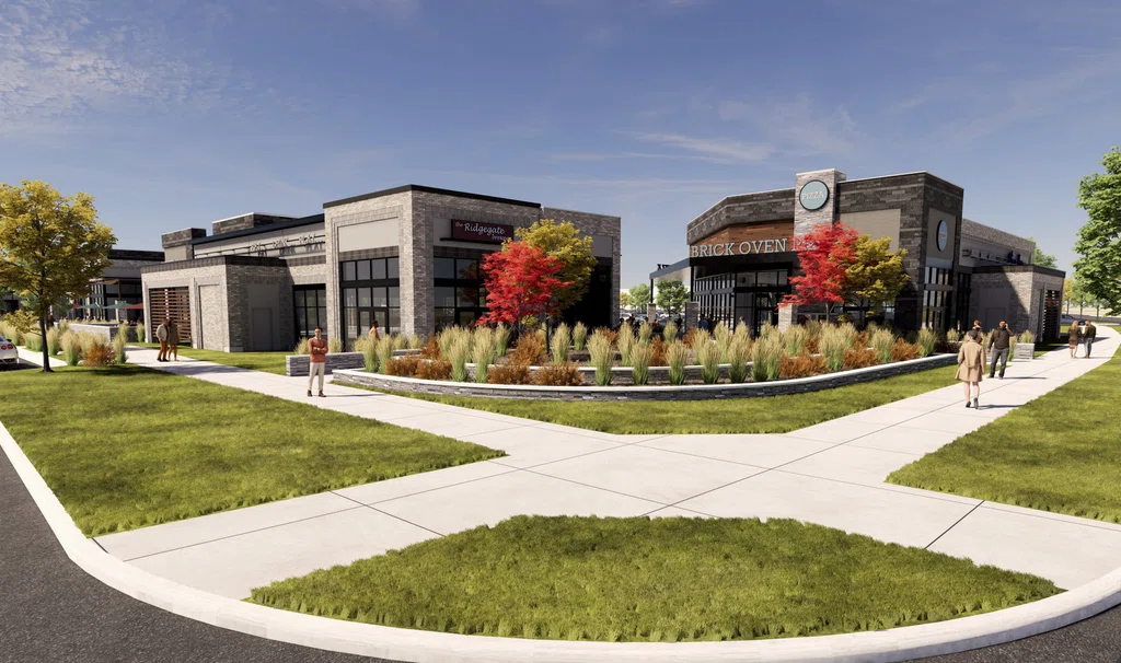 Rendering of Lone Tree Village, a shopping center in Lone Tree, CO.