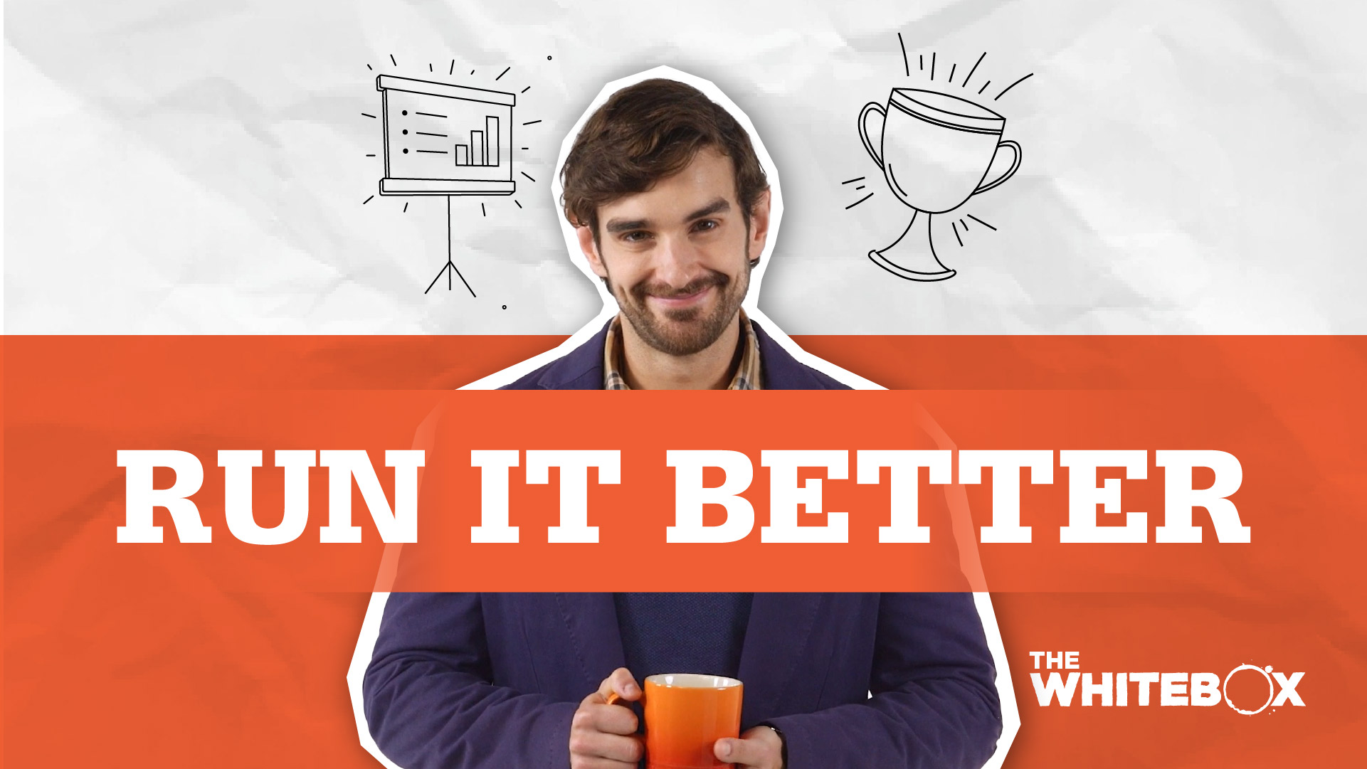 Image of The Whitebox host standing in front of a gray backgound.