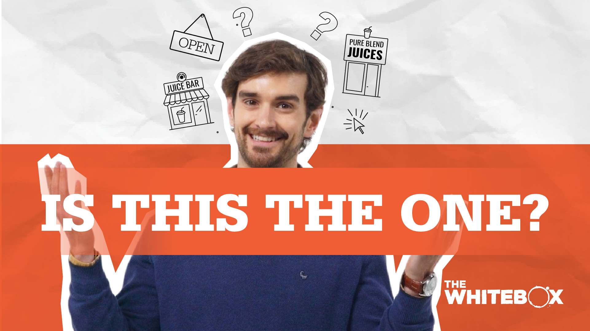 Image of The Whitebox host standing in front of a gray backgound.